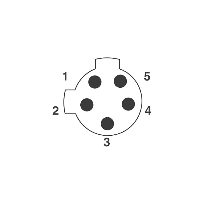 M12 5pins C code male straight rear panel mount connector M16 thread,unshielded,single wires,brass with nickel plated shell